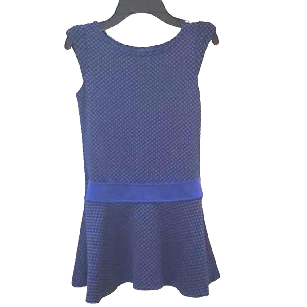 George Black with Blue Polka Dot Girls Dress - Size 6/6X